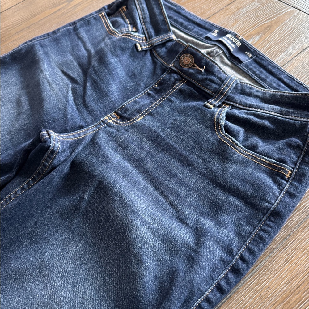 Hollister Dark Blue Straight Leg Jeans